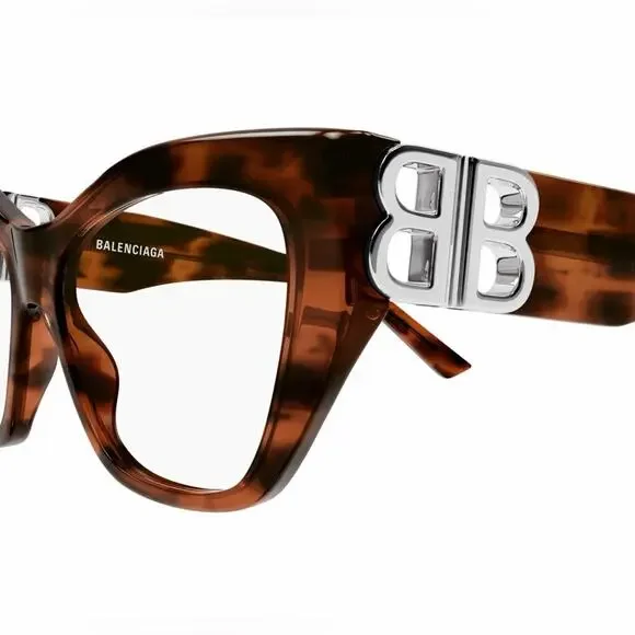 New! Balenciaga BB0312O 006 Tortoise Shell Women's Glasses, Authentic - Picture 6 of 7